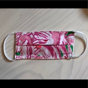 Lilly Pulitzer Inspired Mask Pink Colony Flamingos